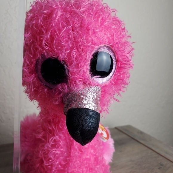 TY The Beanie Boos Collection Dainty Valentine Flamingo Plush Stuffed Animal 14" - Picture 2 of 9